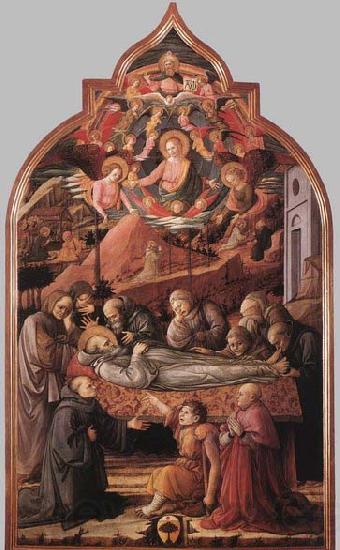 Fra Filippo Lippi Funeral of St Jerome Norge oil painting art